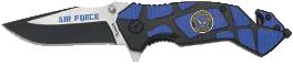Navaja Tactica Air Force Mango Negro/Azul  ID 19822